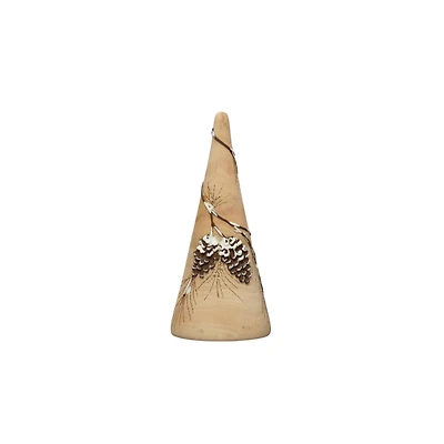 Hello Honey® 8.5" Natural Hand-Painted Eucalyptus Wood Tree