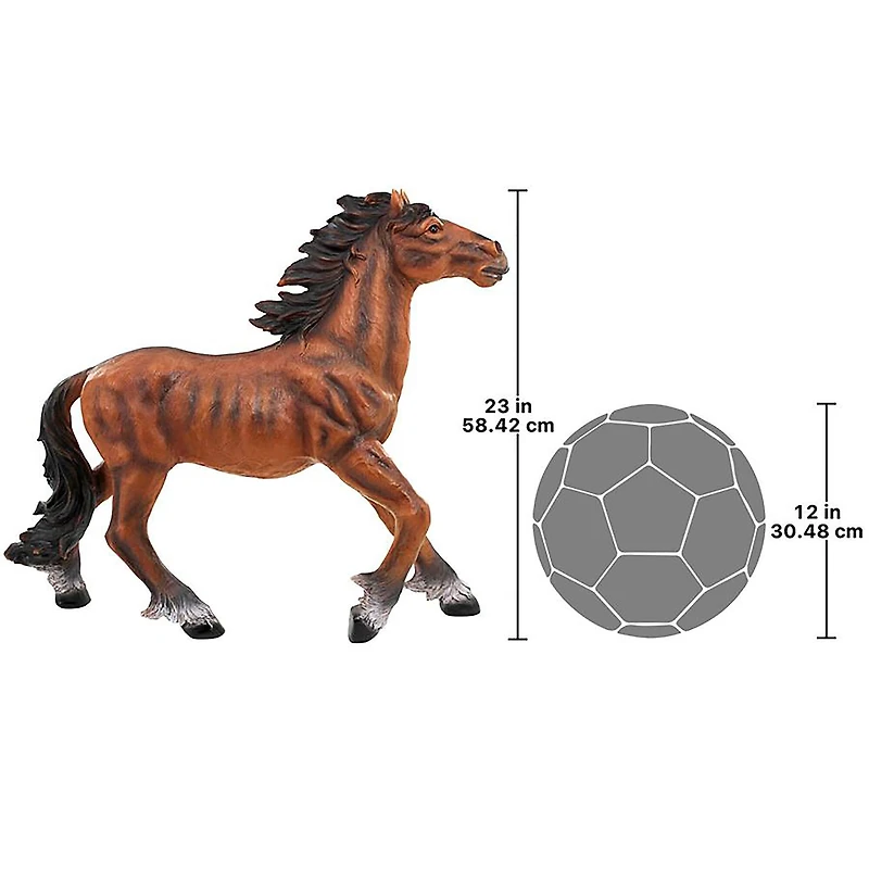 Design Toscano 23" Unbridled Running Wild Mustang Horse Statue