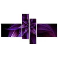 Designart - Fractal Flower Purple