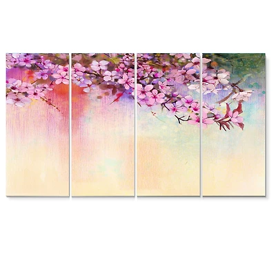 Designart - Watercolor Painting Cherry Blossoms
