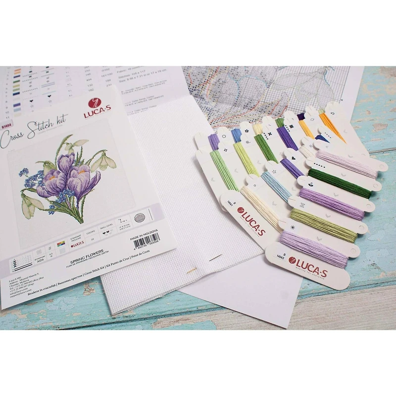 Luca-S Spring Flowers Counted Cross Stitch Kit