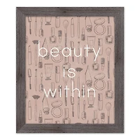 Beauty is Within Print in Gray Frame