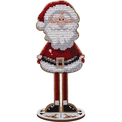 Wonderland Crafts Santa Clause Bead Embroidery on Wood Kit