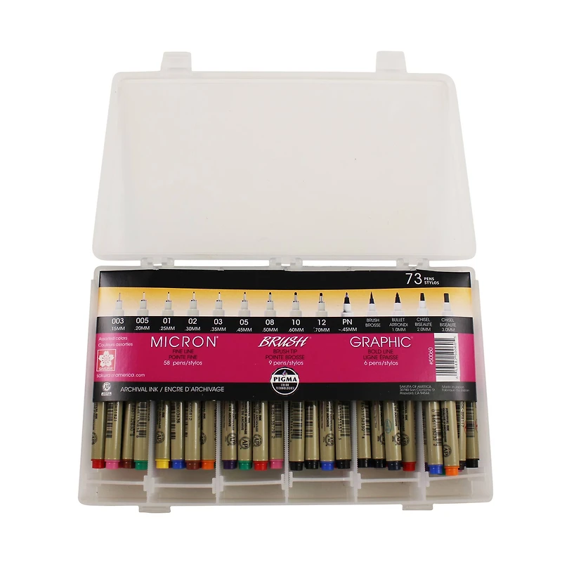 Pigma® 73 Pen Set with Reusable Storage Case