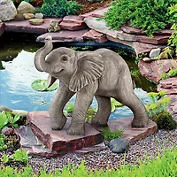 Design Toscano 28" Eshe the Exuberant Elephant Garden Statue