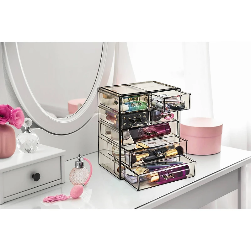 Sorbus Makeup & Jewelry Storage Case with 3 Large & 4 Small Drawers