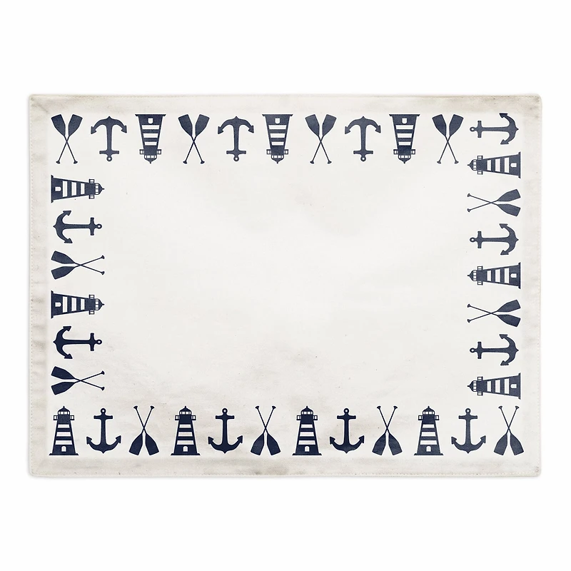 Nautical Border 18" x 14" Poly Twill Placemat