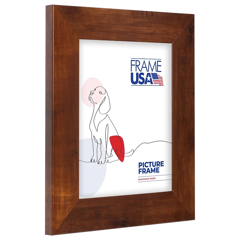 Frame USA Honey Wide Brown Single Image Picture Frame with Mat