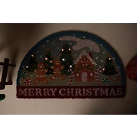 Merry Christmas Gingerbread Water Globe Light Up Doormat by Ashland®