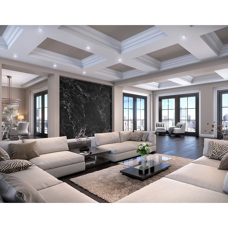 Ohpopsi Black Marble Wall Mural