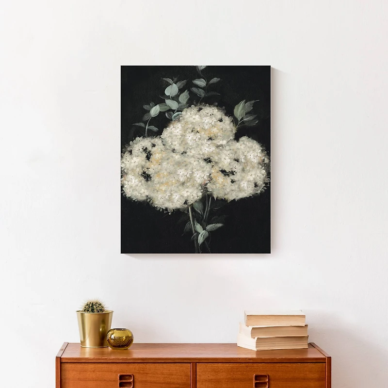 Moody Hydrangeas 16" x 20" Canvas Wall Art
