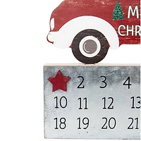Merry Christmas Truck Wooden Advent Calendar - 9"