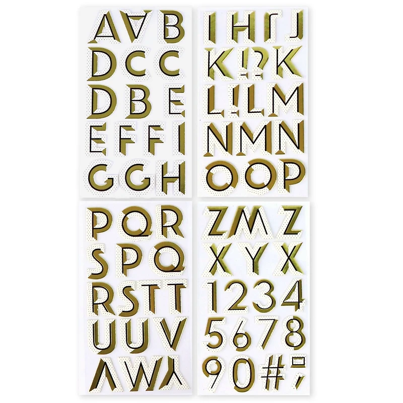 Gold Drop Shadow Alphabet Stickers by Recollections™