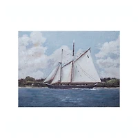 Hello Honey® Hand-Painted Sailboat Canvas Wall Décor