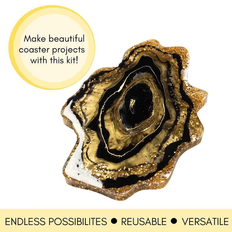 Mod Podge® Black & Gold Do-It-Yourself Geode Coaster Kit