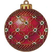 Wonderland Crafts Red & Green Ornament Cross-Stitch Kit