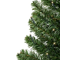 3ft. Pre-Lit Canadian Pine Medium Artificial Christmas Tree, Clear & White LED Lights