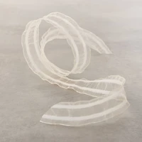 1" x 3yd. White Stripe Organza Ribbon by Celebrate It™