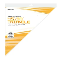 Pro Art® 12" Fluorescent 45/90 Triangle With Finger Lift
