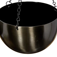 Black Metal Glam Hanging Planter Set
