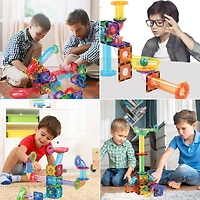 PicassoTiles® 60 Piece Marble Run Building Block Connecting Set