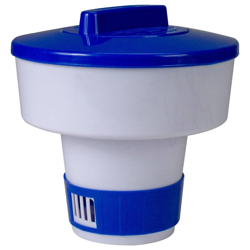 7" Blue & White Floating Swimming Pool Chlorine Dispenser