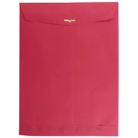 JAM Paper 9" x 12" Red Recycled Clasp Closure Envelopes