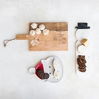 Hello Honey® 18" Laser Etched Reindeer Mango Wood Cheese & Cutting Board