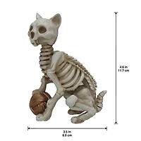 4.5" Skeleton Cat with Ball Tabletop Décor by Ashland®