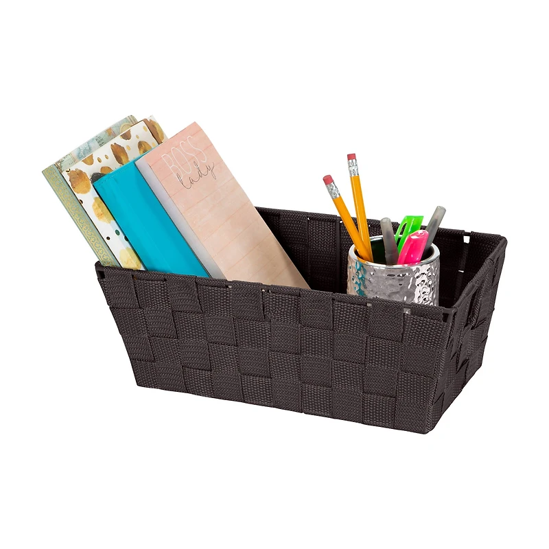 Simplify Small Woven Storage Shelf Bin