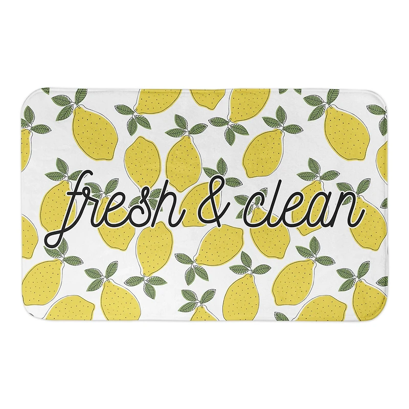 Fresh And Clean Lemons 34" x 21" Bath Mat