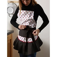 Black/Red Polka Dot Ruffle Ap