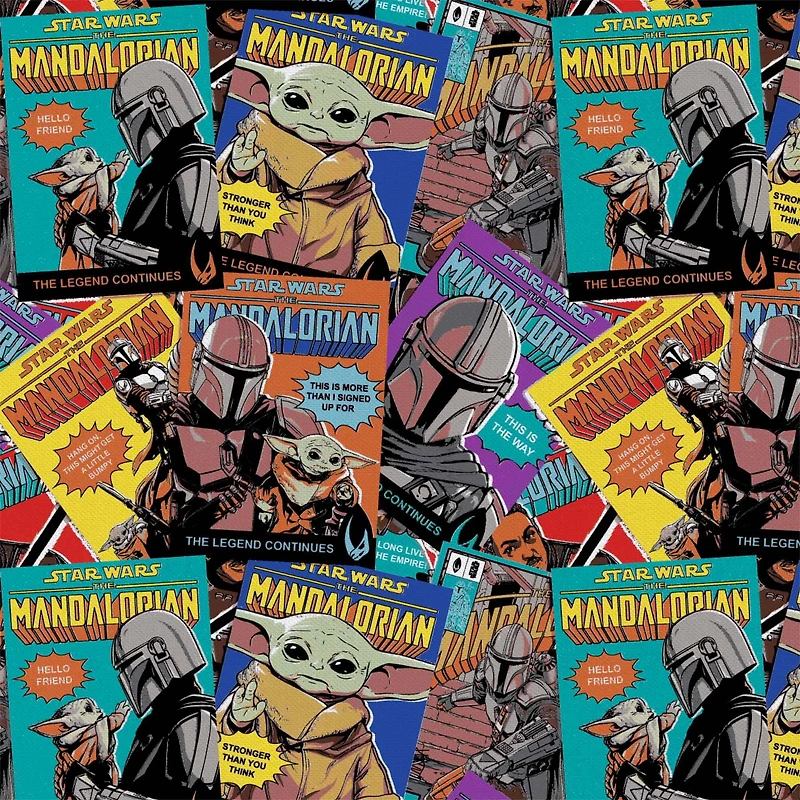The Mandalorian Comic Posters Precut Cotton Fabric