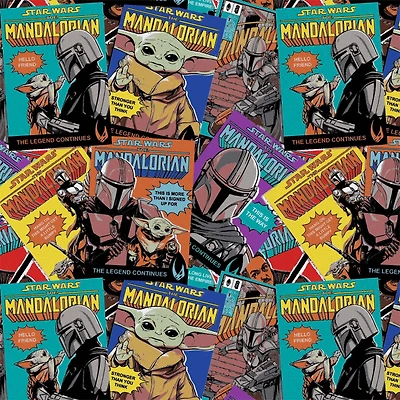 The Mandalorian Comic Posters Precut Cotton Fabric