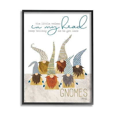 Stupell Industries Voices in My Head Gnome Wall Accent with Frame