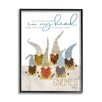 Stupell Industries Voices in My Head Gnome Wall Accent with Frame