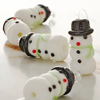 Snowman Lampwork Beads, 23mm by Bead Landing™