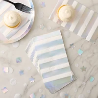 Iridescent Foil Stripes Paper Napkins by Celebrate It™, 16ct.