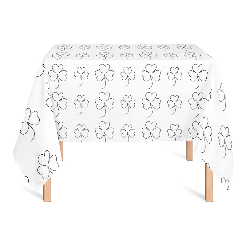Simple Clover Pattern 58" x 58" Tablecloth
