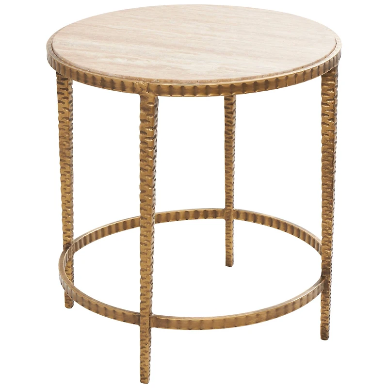 20" Gold Metal Accent Table
