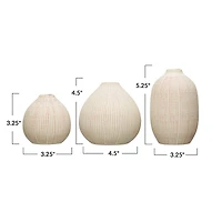 Hello Honey® Red Textured Stoneware Vase Set