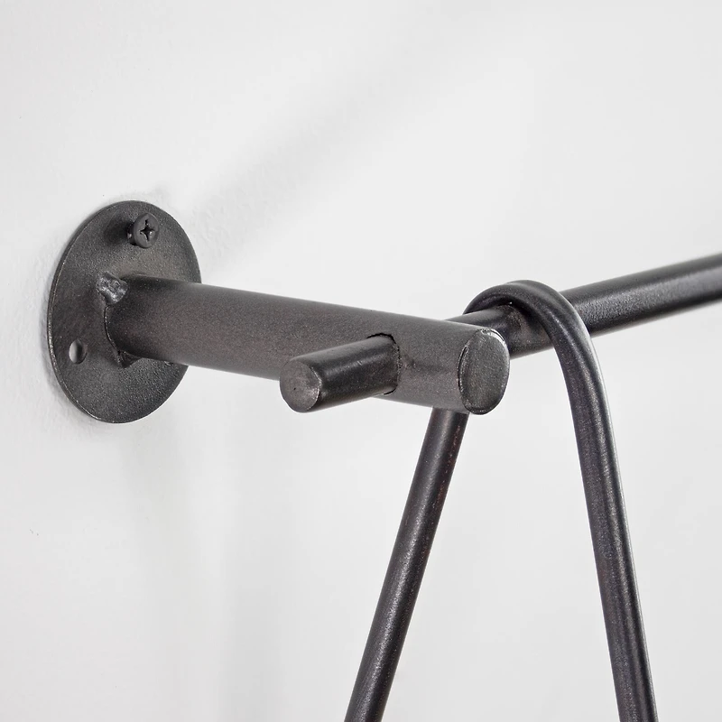 Rustic Hanging Wall Shelves Set