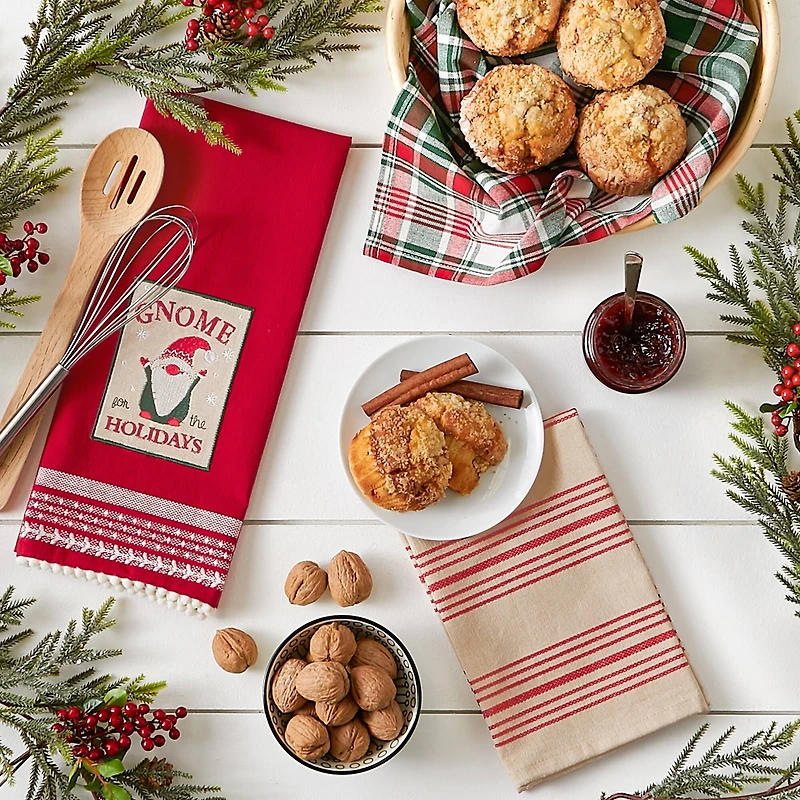 DII® Assorted Little Gnome Dishtowel Set