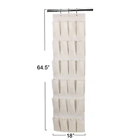 Household Essentials 24-Pocket Over the Door Shoe Organizer
