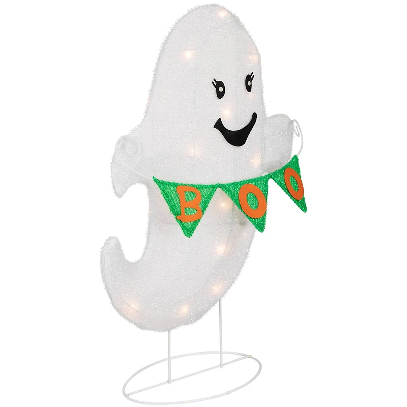 25" Lighted LED Ghost with Boo Banner