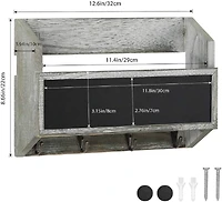 NEX™ Wall Mount Mail & Key Holder Organizer with Chalkboard Surface