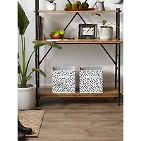 DII® 11" Black & White Dots Storage Cube, 2ct.