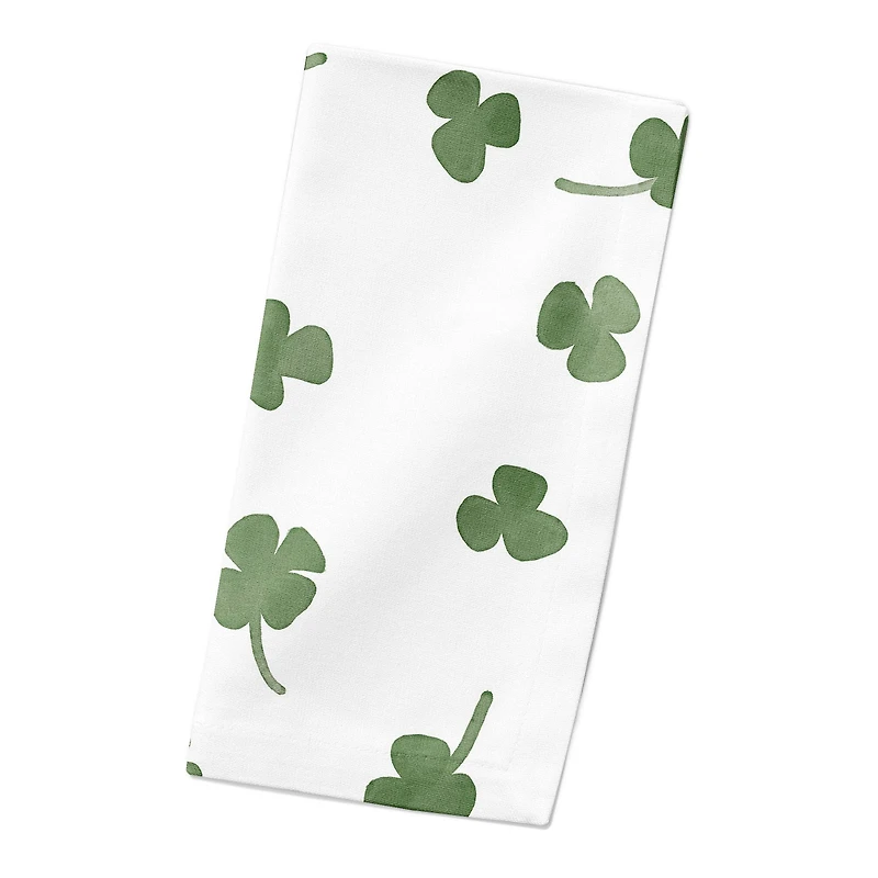 Tiny Shamrock Pattern 10" x 10" Cotton Twill Napkin