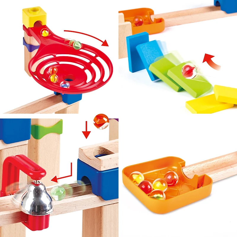Hape Marble Run Crazy Rollers Racetrack DIY Wood Building Racetrack
