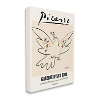 Stupell Industries Classical Abstract Picasso Peace Dove Bird Linework Canvas Wall Art